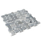 Porpoise Gray 12x12 Polished Bardiglio Nuvolato , Eastern White Mosaic Tile Sample