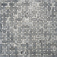 Porpoise Gray 12x12 Polished Bardiglio Nuvolato , Eastern White Marble Mosaic Tile