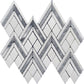 Gray and White 9 x 10 Polished Marble Mosaic Tile