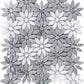 Gray and White 11 x 12 Polished Marble Mosaic Tile