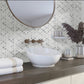 Gray and White 12 x 15 Polished Marble Mosaic Tile