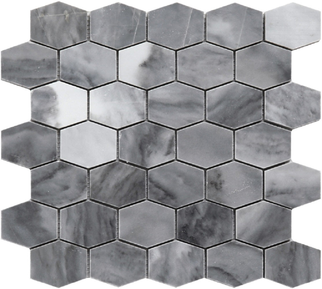 Gray 12 x 12 Polished Marble Mosaic Tile