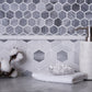 Gray and White 11 x 13 Polished Marble Mosaic Tile