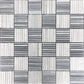 White and Gray 12 x 12 Polished Marble Mosaic Tile