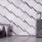 White and Gray 11 x 12 Polished Marble Mosaic Tile