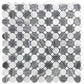 White and Gray 13 x 13 Polished Marble Mosaic Tile