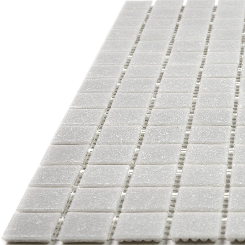 Ice Gray 12 x 12 Glossy Glass Mosaic Tile