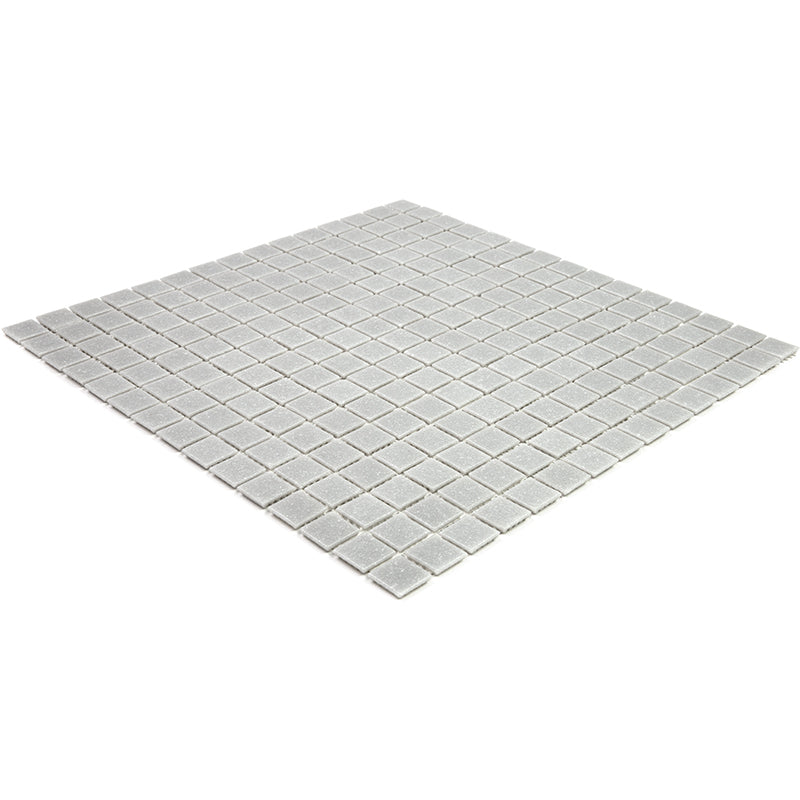 Ice Gray 12 x 12 Glossy Glass Mosaic Tile