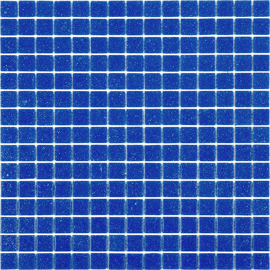 Cerulean Blue 12 x 12 Glossy Glass Mosaic Tile - Sample