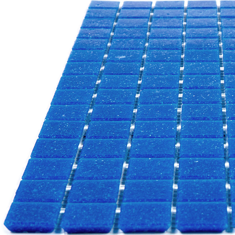 Cerulean Blue 12 x 12 Glossy Glass Mosaic Tile