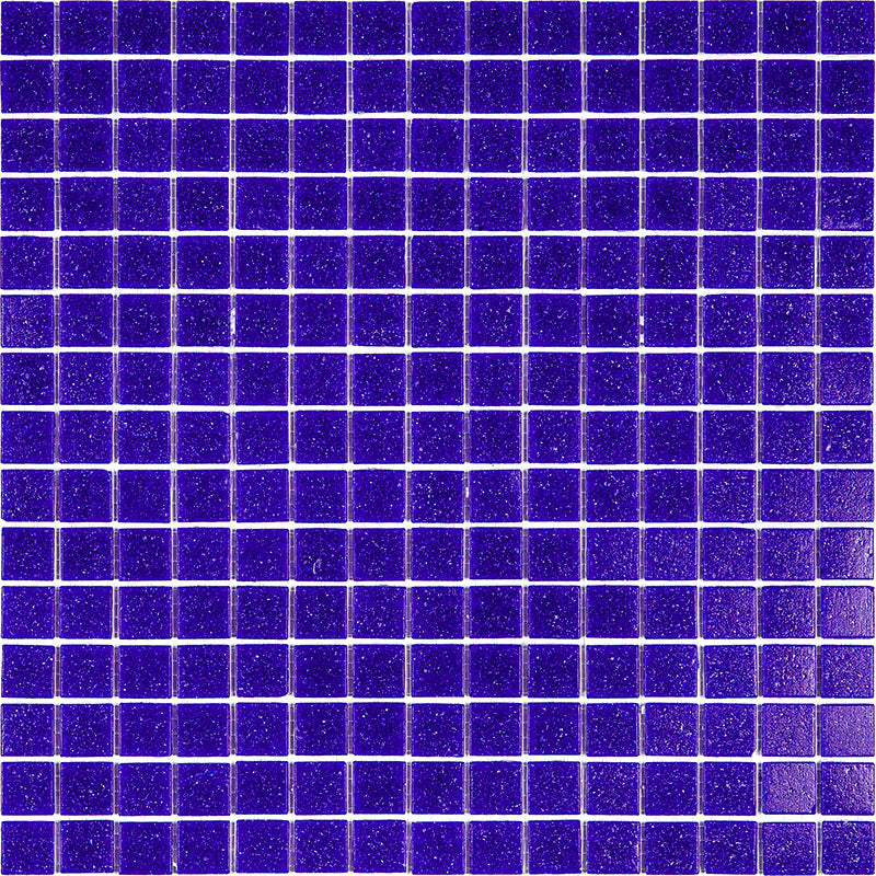 Cobalt Blue 12 x 12 Glossy Glass Mosaic Tile