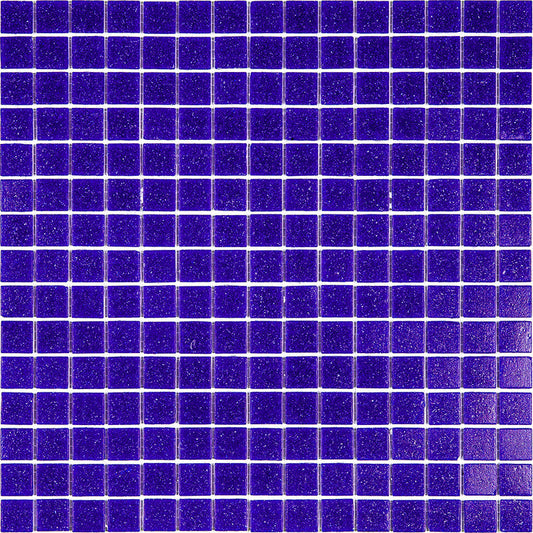 Cobalt Blue 12 x 12 Glossy Glass Mosaic Tile - Sample