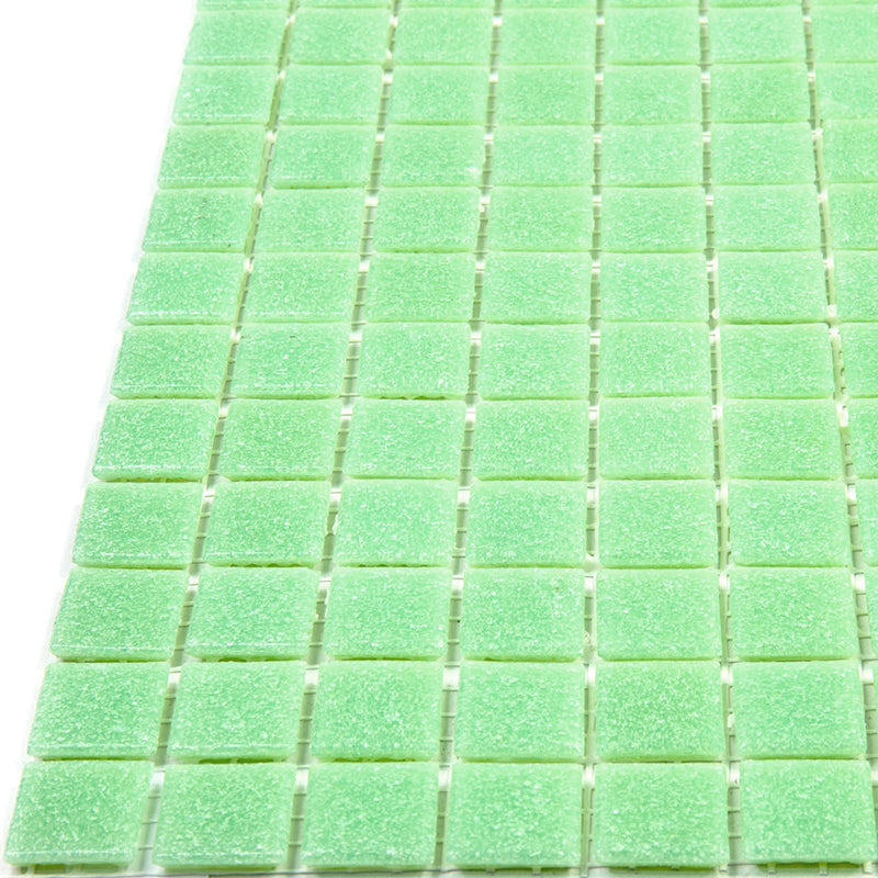 Mint Green 12 x 12 Glossy Glass Mosaic Tile