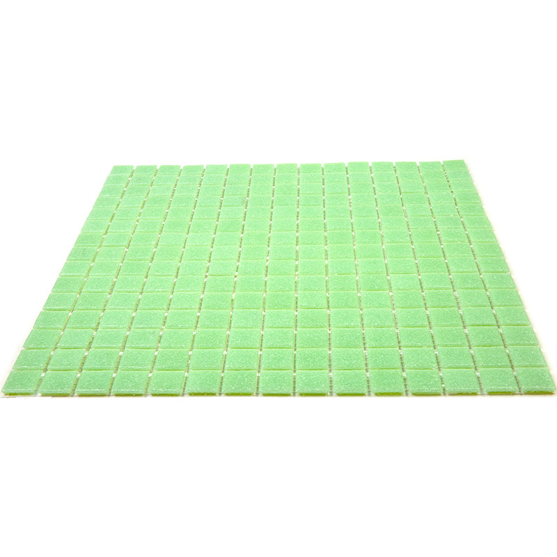 Mint Green 12 x 12 Glossy Glass Mosaic Tile