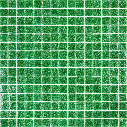 Sea Green 12 x 12 Glossy Glass Mosaic Tile - Sample