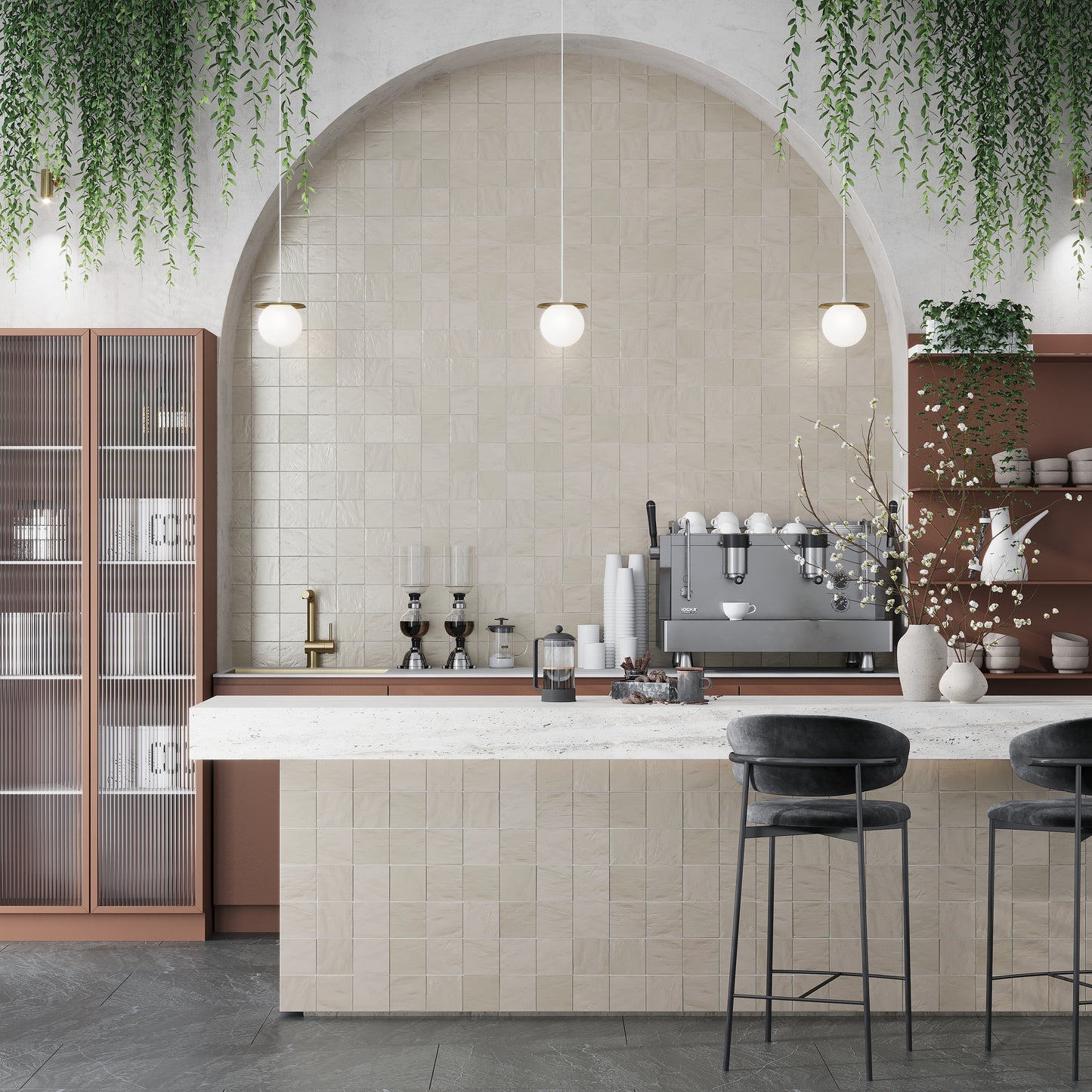 Beige 4 x 4 Glossy, Matte Ceramic Square Tile
