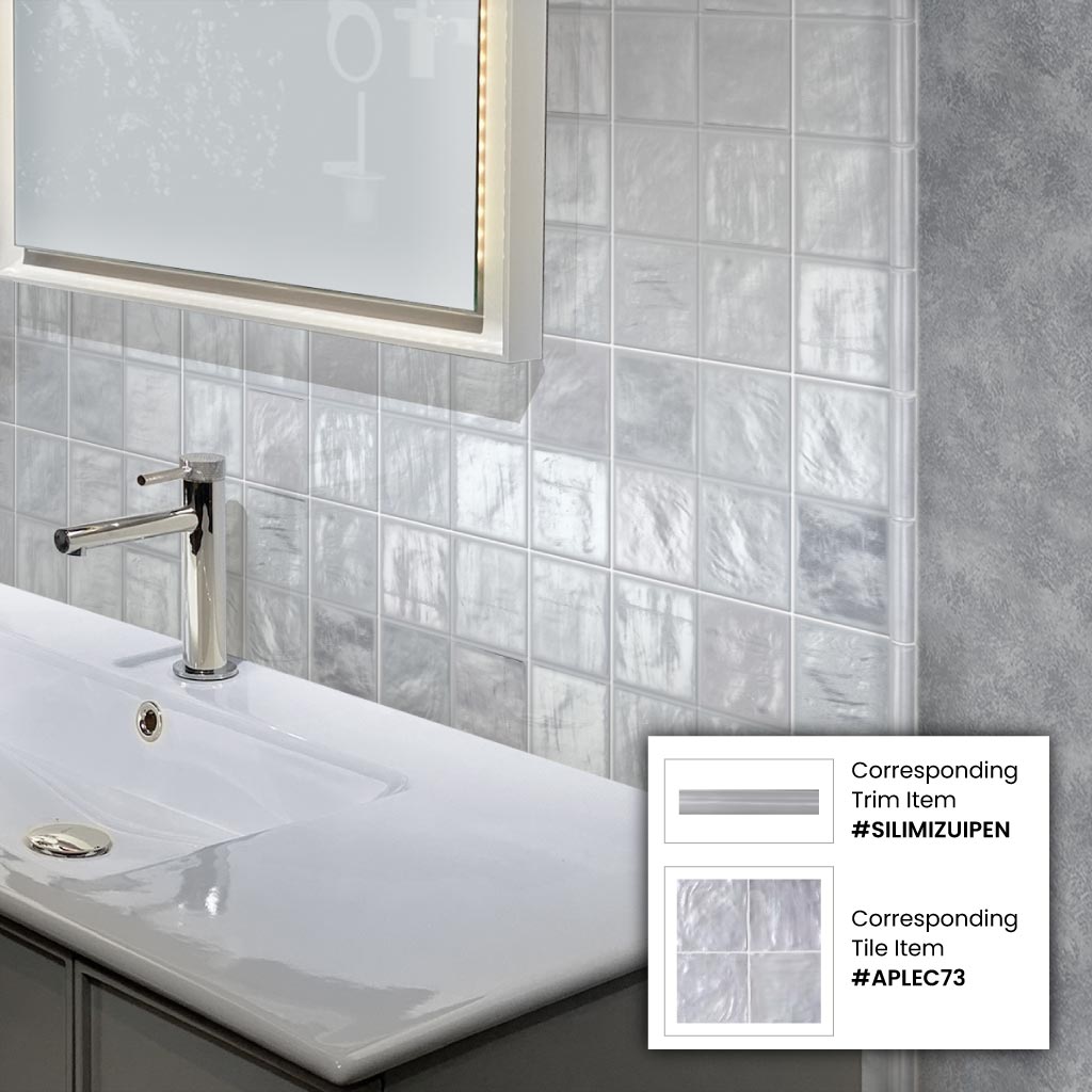 Gray 4 x 4 Glossy, Matte Ceramic Square Tile