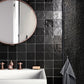 Black 4 x 4 Glossy, Matte Ceramic Square Tile