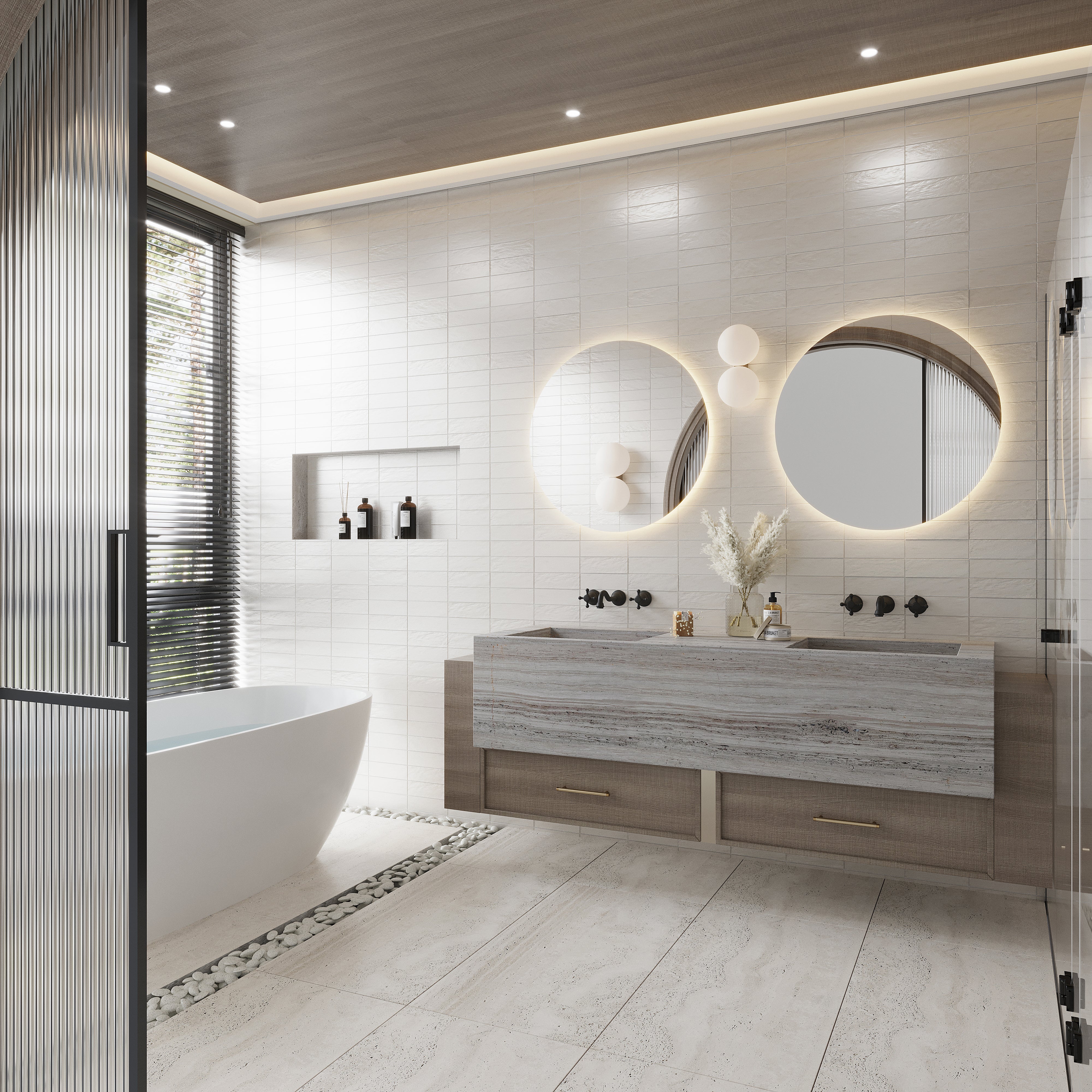 2.5 x 8 White Ceramic Glossy and Matte Subway Tile | Shop Now