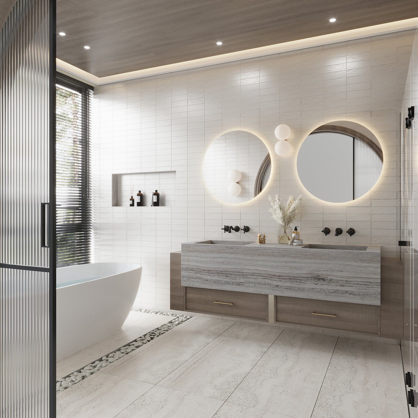 White 2.5 x 8 Glossy, Matte Ceramic Subway Tile