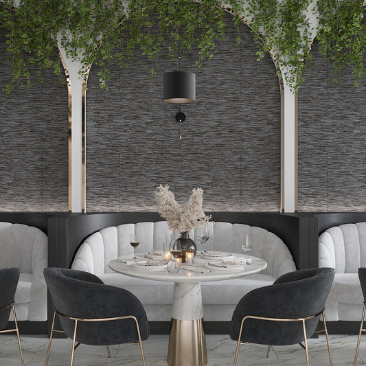 Black 24 x 48 Textured Porcelain Large Tile - Sample