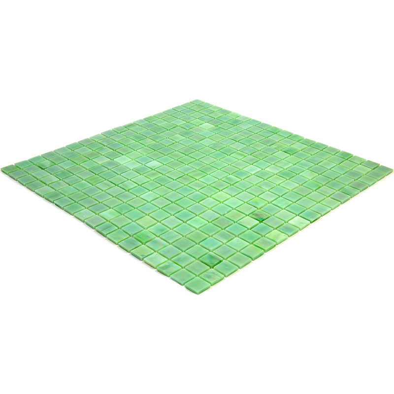 British Racing Green 12 x 12 Glossy Glass Mosaic Tile