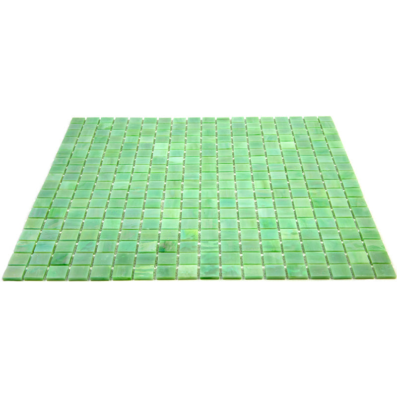 British Racing Green 12 x 12 Glossy Glass Mosaic Tile