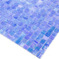 Rainbow Blue 12 x 12 Glossy Glass Mosaic Tile