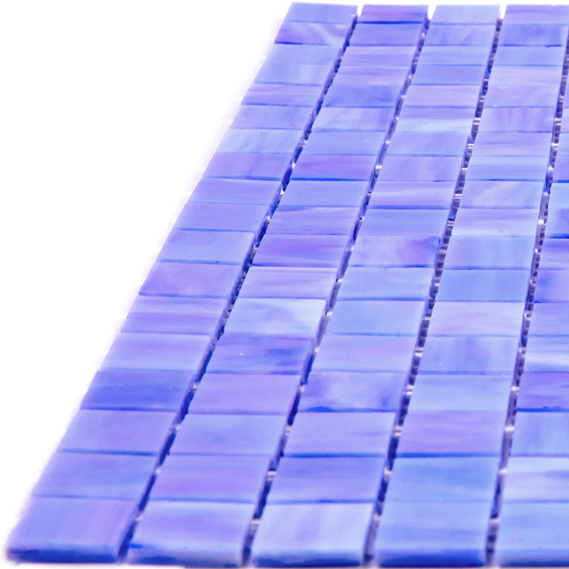 Rainbow Blue 12 x 12 Glossy Glass Mosaic Tile