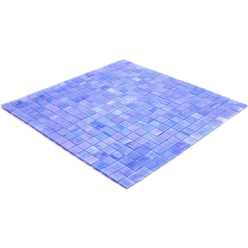 Rainbow Blue 12 x 12 Glossy Glass Mosaic Tile