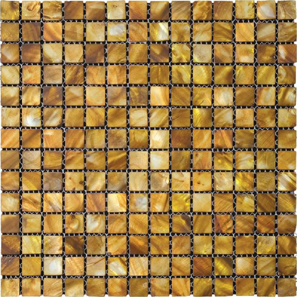 Light Bronze 12 x 12 Polished Shell, Mother of Pearl Mosaic Tile