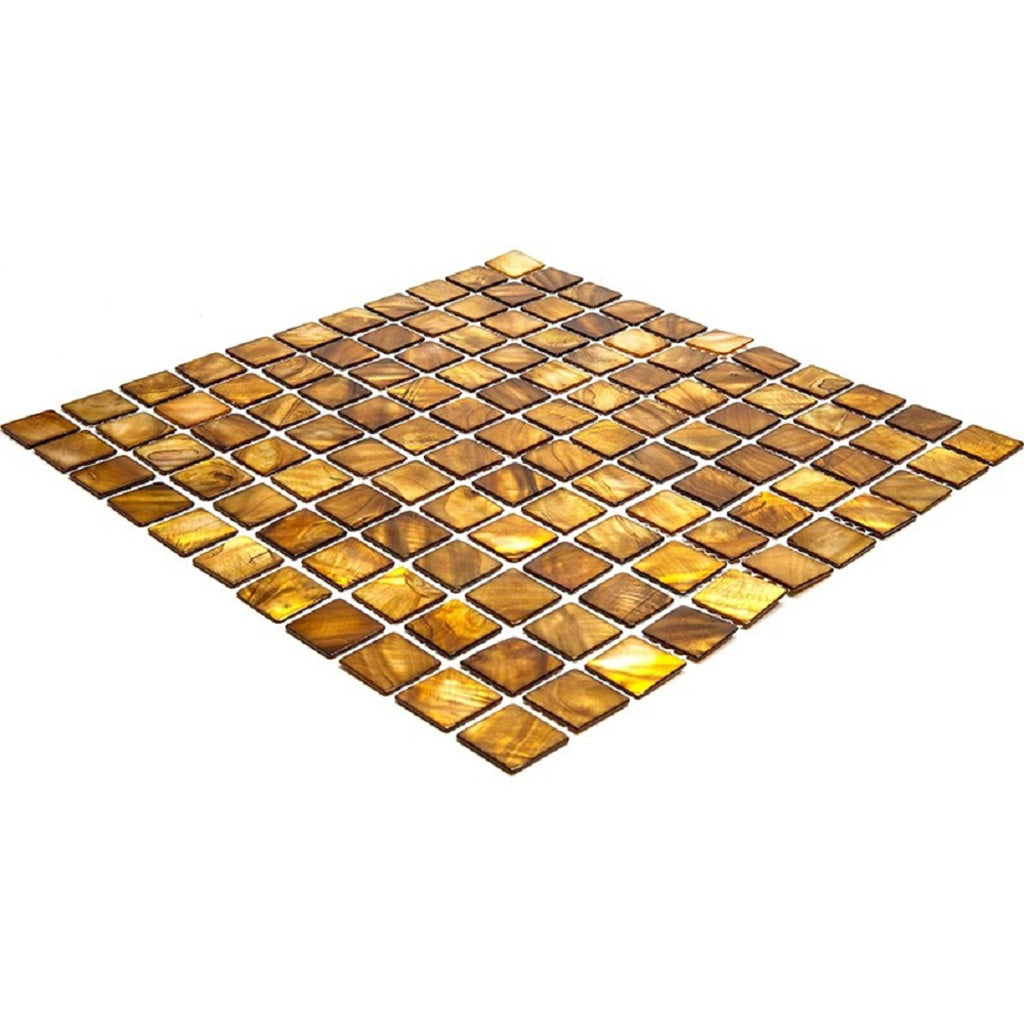 Light Bronze 12 x 12 Polished Shell, Mother of Pearl Mosaic Tile