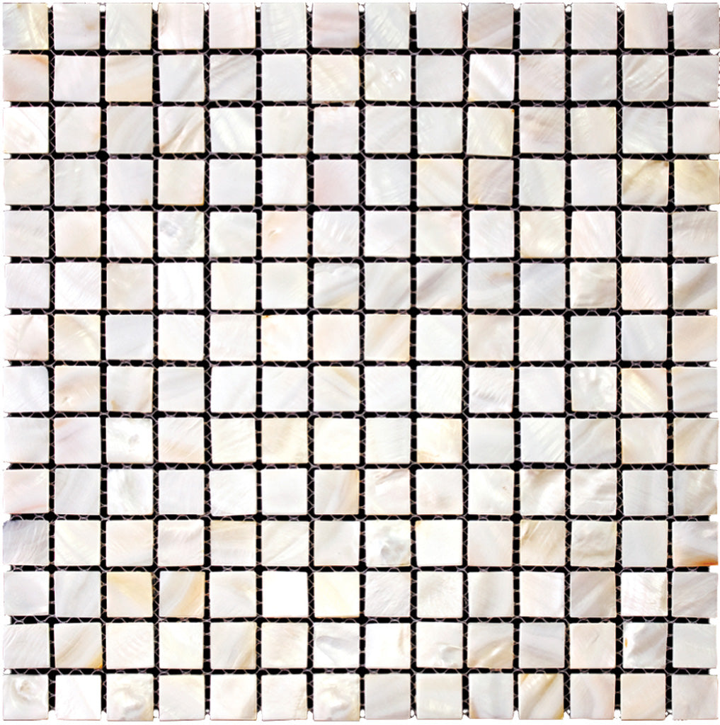 Shell White 12 x 12 Polished Shell, Mother of Pearl Mosaic Tile