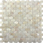 Bone White 11 x 12 Polished Shell, Mother of Pearl Mosaic Tile