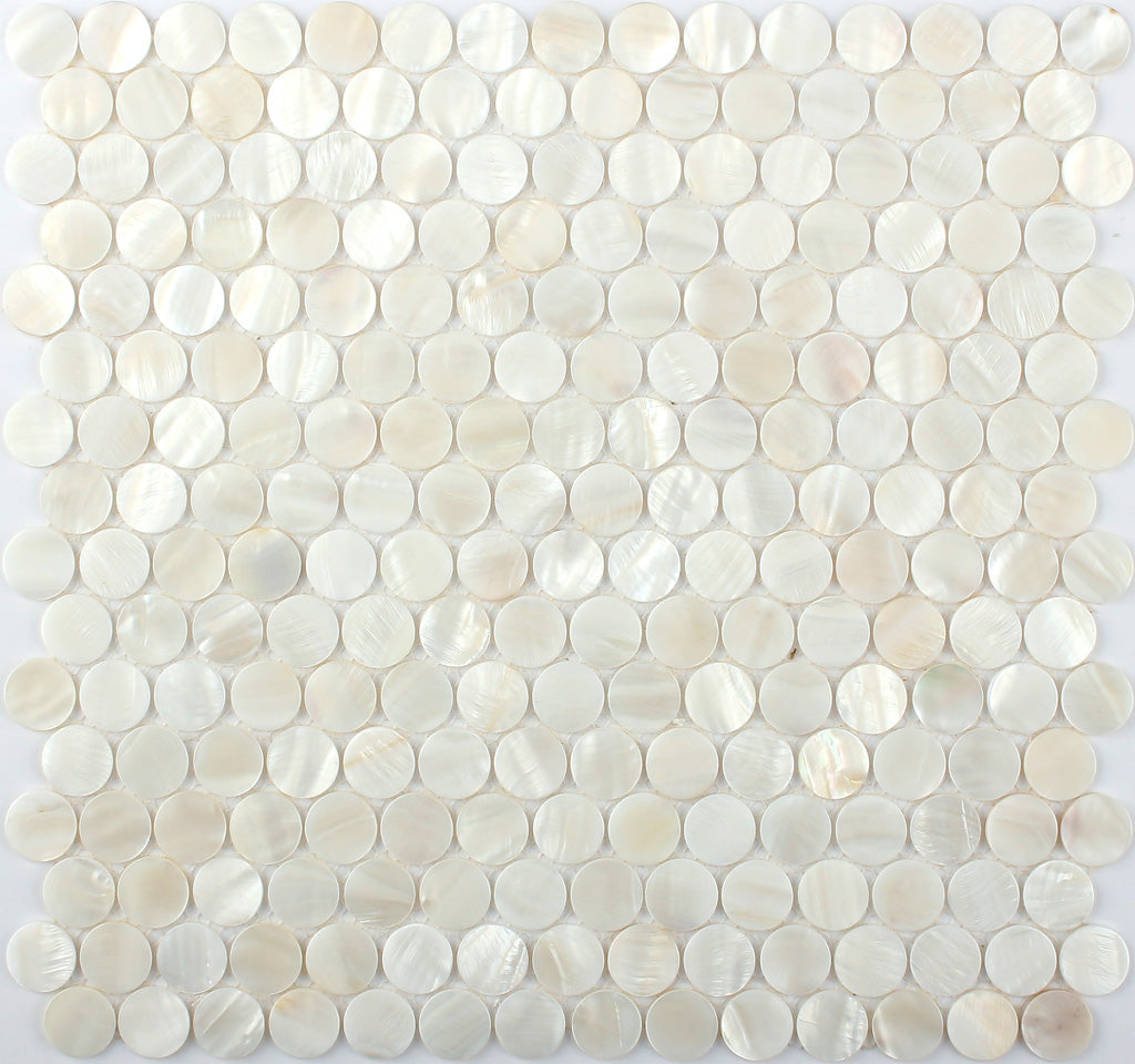 Shell White 12 x 12 Polished Shell, Mother of Pearl Mosaic Tile