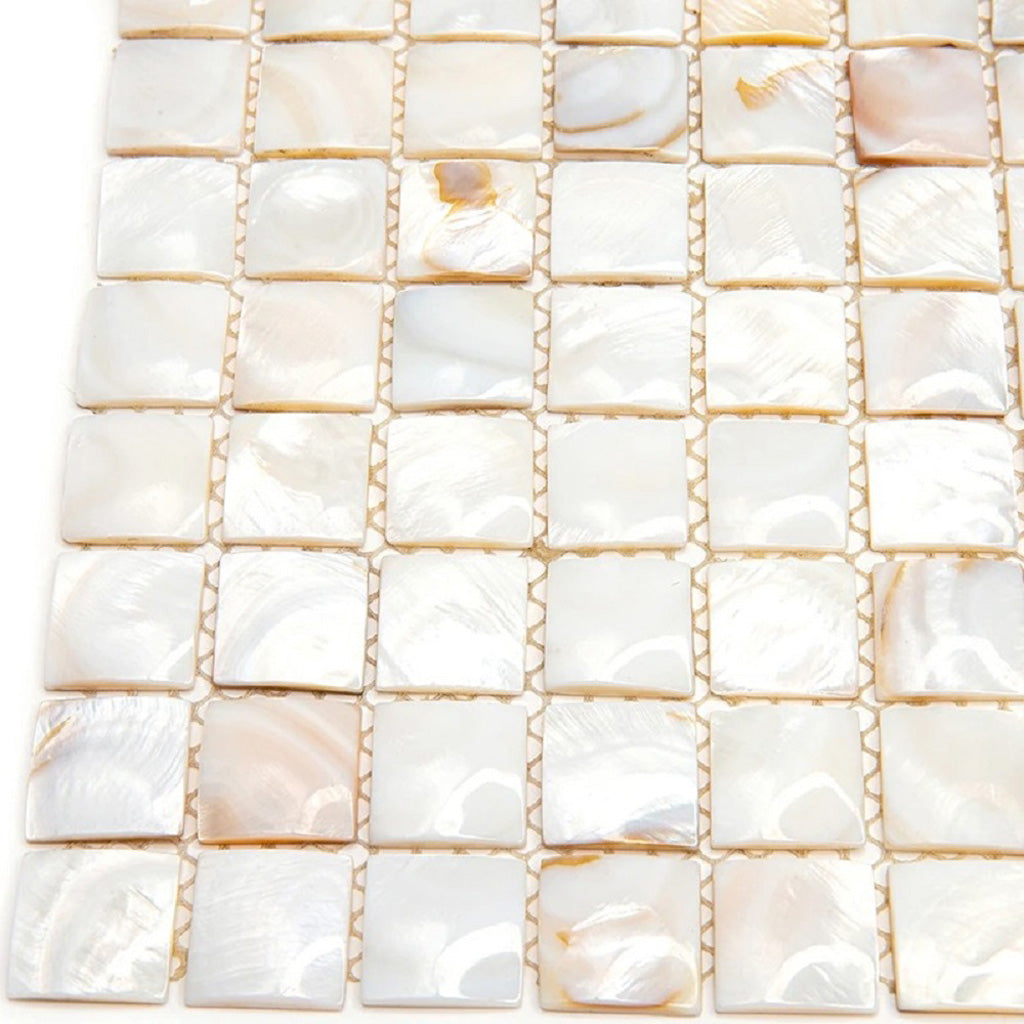 Shell White 12 x 12 Polished Shell, Mother of Pearl Mosaic Tile