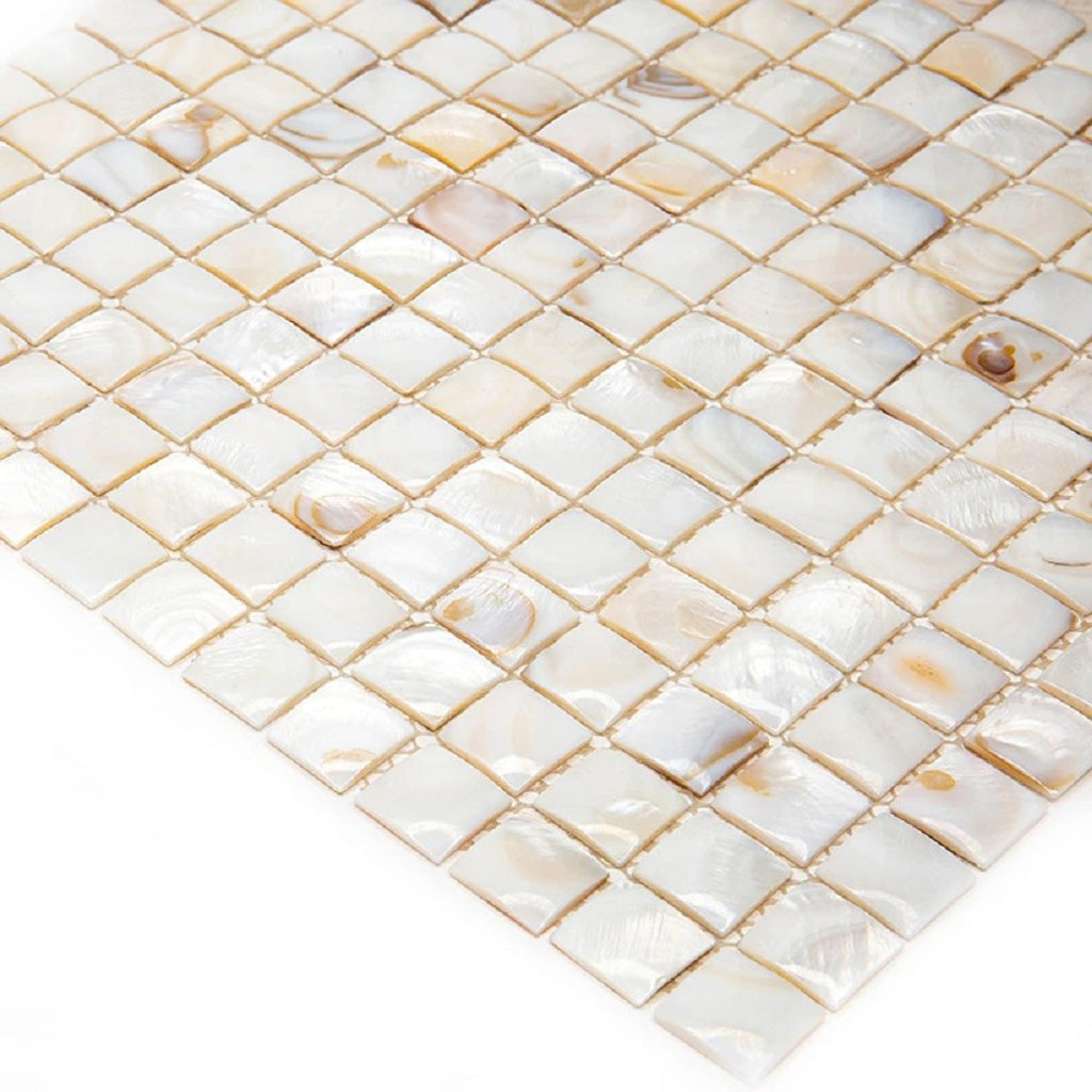 Shell White 12 x 12 Polished Shell, Mother of Pearl Mosaic Tile