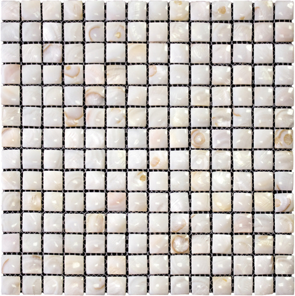 Shell White 12 x 12 Polished Shell, Mother of Pearl Mosaic Tile