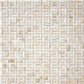 Beige and White 12 x 12 Polished Shell, Mother of Pearl Mosaic Tile - Sample