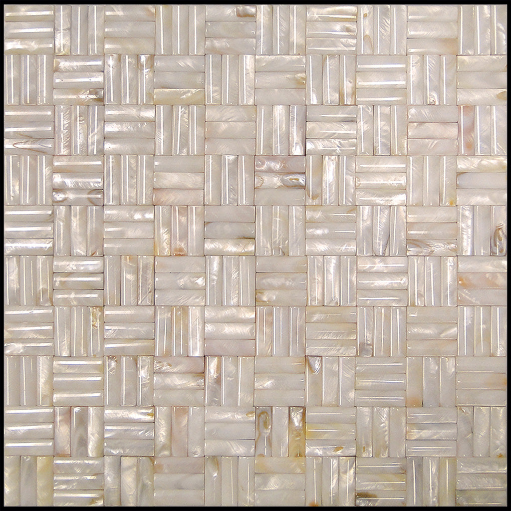 Shell White 12 x 12 Polished Shell, Mother of Pearl Mosaic Tile