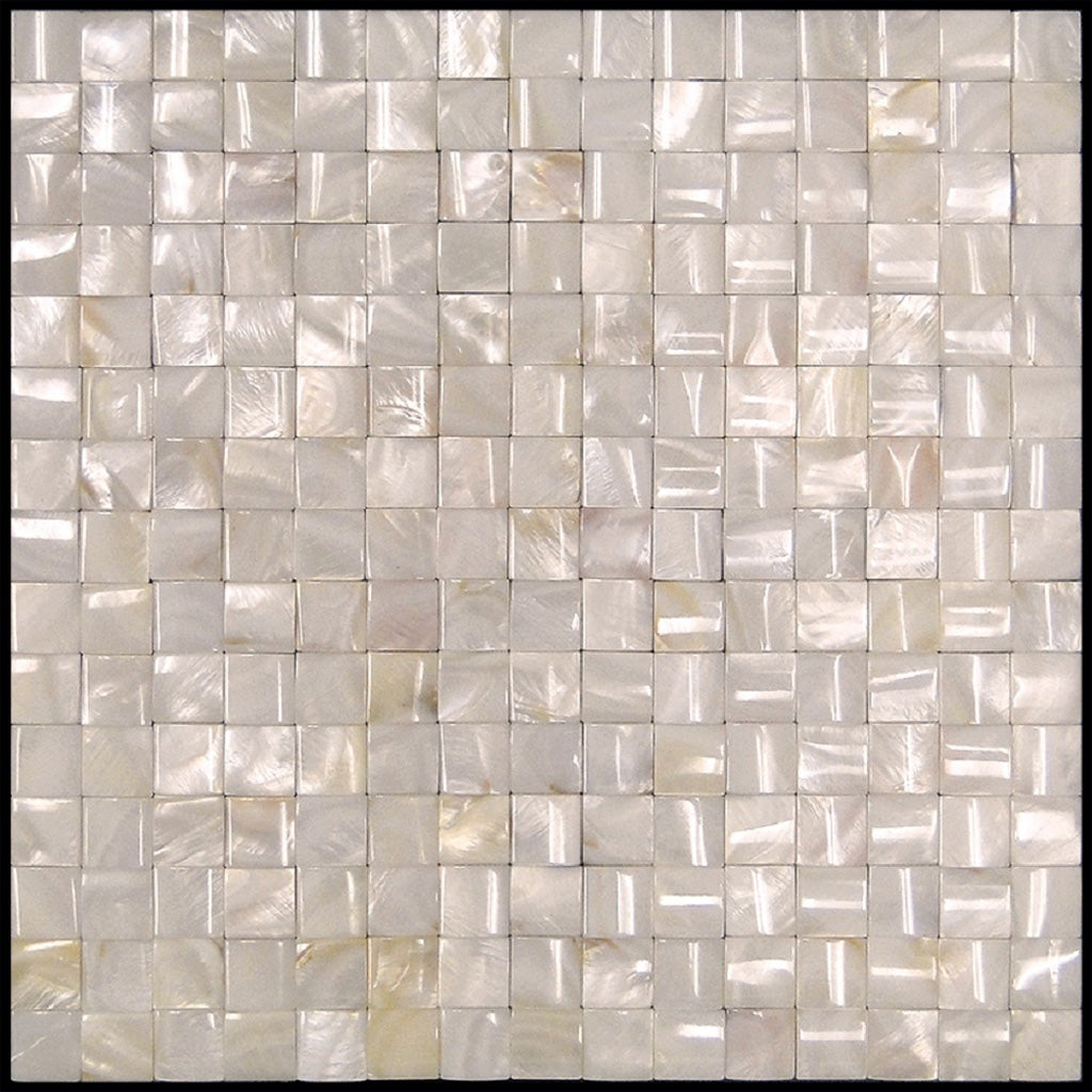 Shell White 12 x 12 Polished Shell, Mother of Pearl Mosaic Tile