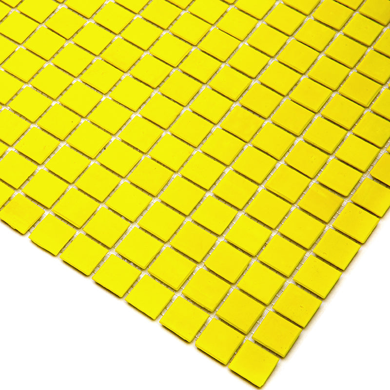 Yellow 12 x 12 Glossy Glass Mosaic Tile