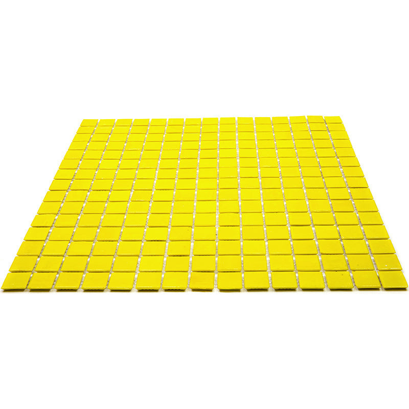 Yellow 12 x 12 Glossy Glass Mosaic Tile