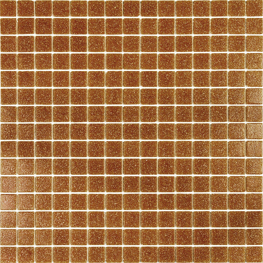 Apricot Red 12 x 12 Glossy Glass Mosaic Tile