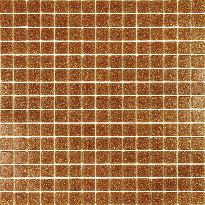 Apricot Red 12 x 12 Glossy Glass Mosaic Tile - Sample