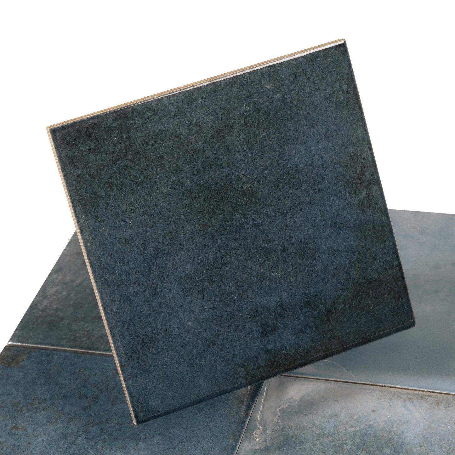 Slate Blue 6x6 Glossy Porcelain Zellige Square Tile