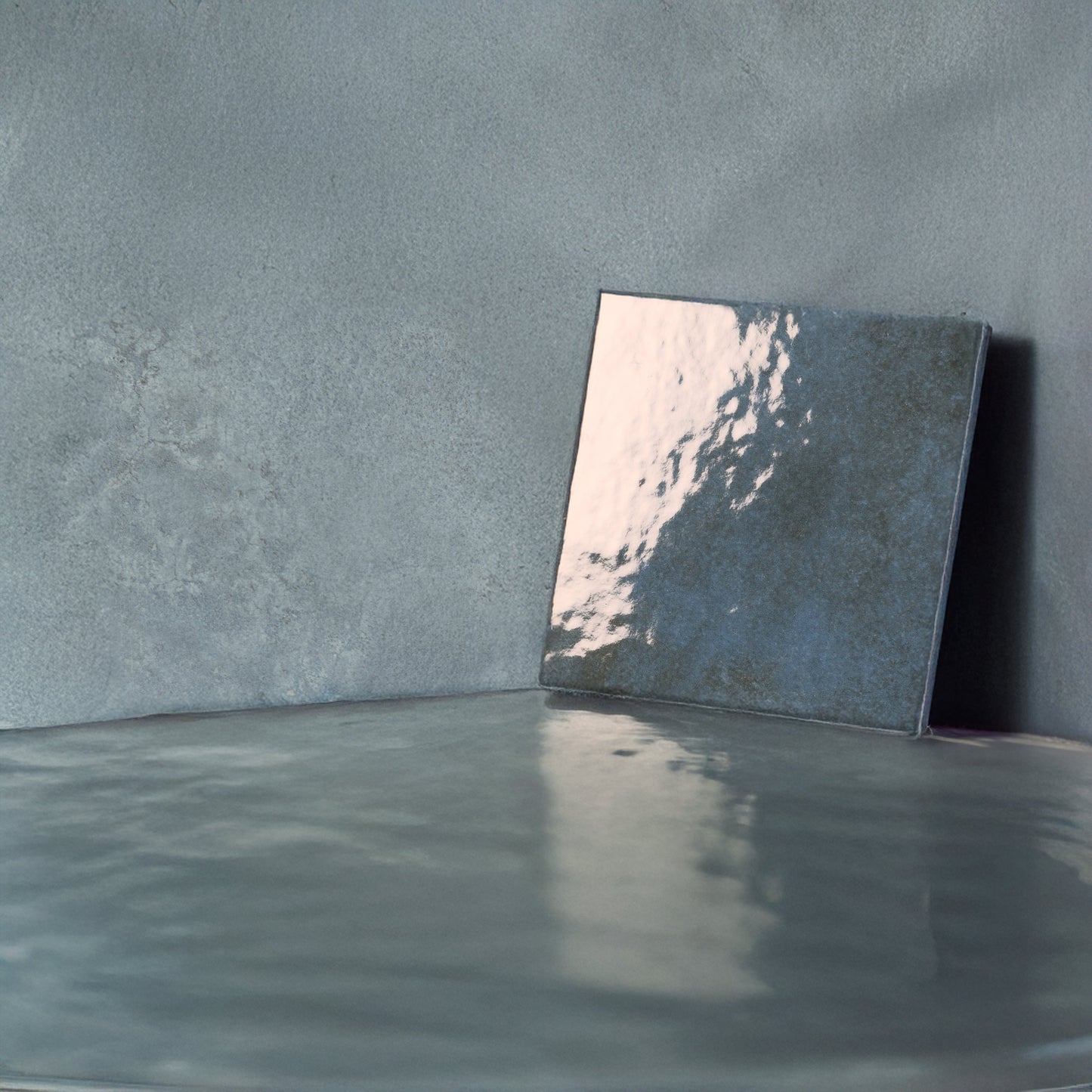 Slate Blue 6x6 Glossy Porcelain Zellige Square Tile