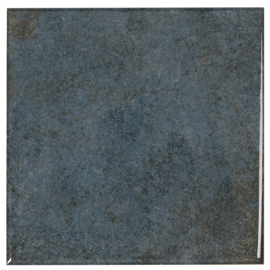 Slate Blue 6x6 Glossy Porcelain Zellige Square Tile