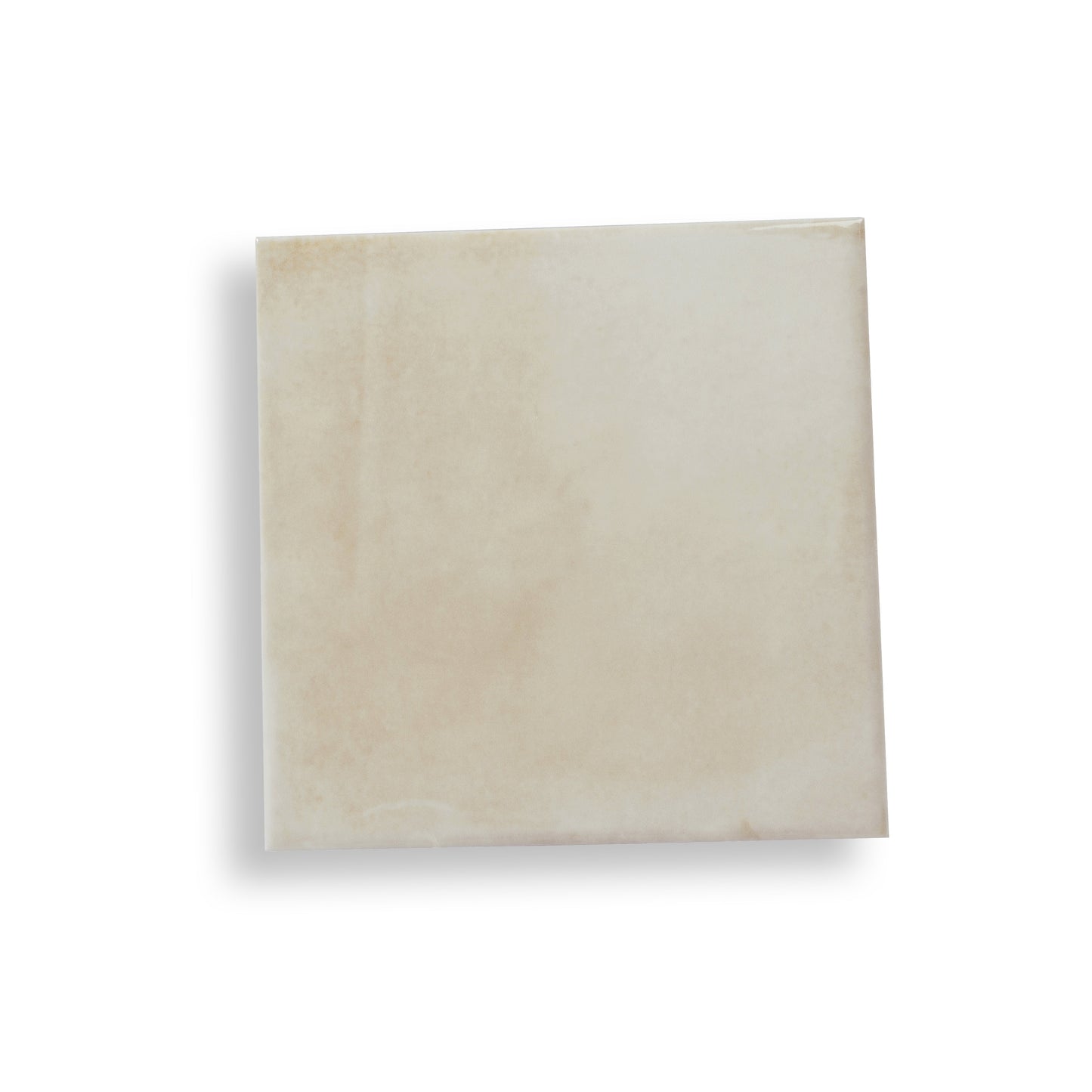 Creamy off-white 6x6 Glossy Porcelain Zellige Square Tile