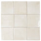 Creamy off-white 6x6 Glossy Porcelain Zellige Square Tile - Sample